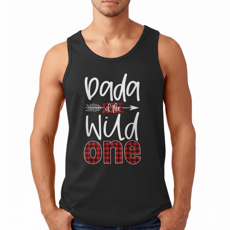 Dada Of The Wild One Buffalo Plaid Lumberjack 1st Birthday Men Tank Top