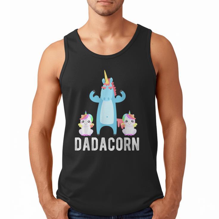 Dadacorn Unicorn Lover Tee For Papa Dad And Kid Men Tank Top
