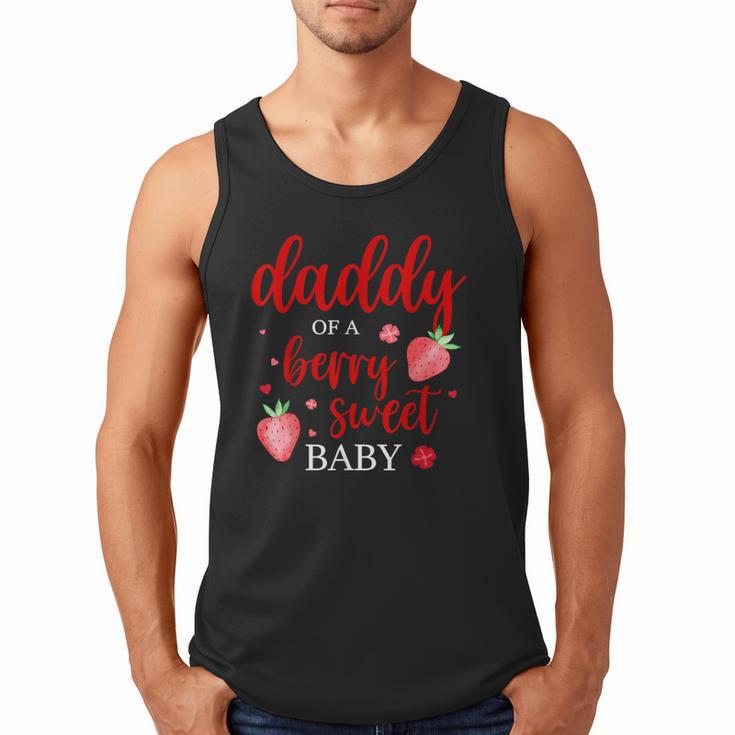 Daddy Of A Berry Sweet One Strawberry Baby First Birthday Men Tank Top