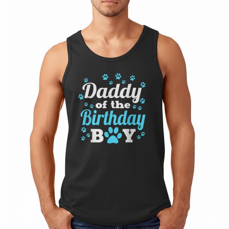Daddy Of The Birthday Boy Dog Paw Bday Party Celebration Small Men Tank Top