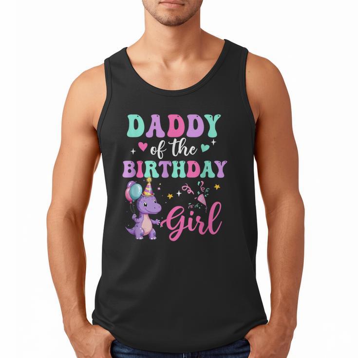 Daddy Of The Birthday For Girl Dinosaur T-Rex Party Family Men Tank Top