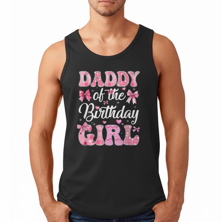 Daddy Of The Birthday Girl Family Pink Coquette Bow Men Tank Top