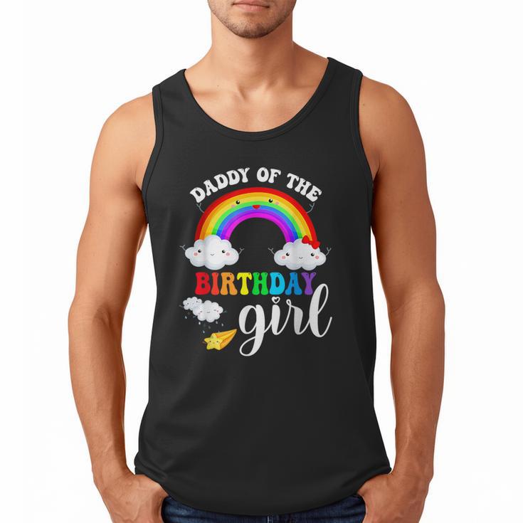 Daddy Of The Birthday Girl Rainbow B-Day Matching Family Men Tank Top