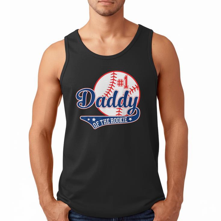 Daddy Of Rookie 1st Birthday Baseball Theme Matching Party Men Tank Top