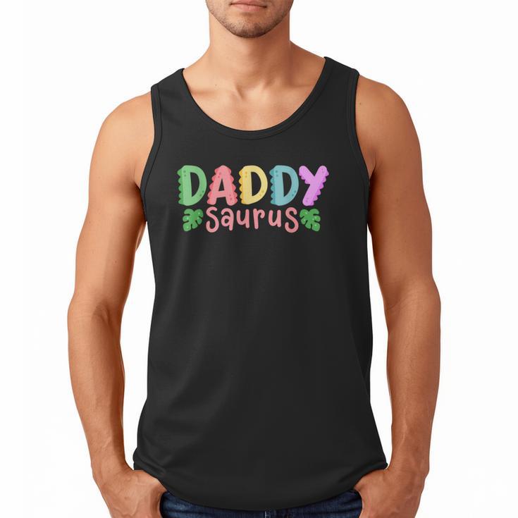 Daddy Saurus Kids Dinosaur Birthday Party Family Matching Men Tank Top