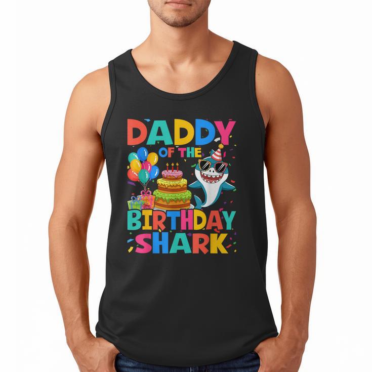 Daddy Of The Shark Birthday Dad Matching Family Men Tank Top
