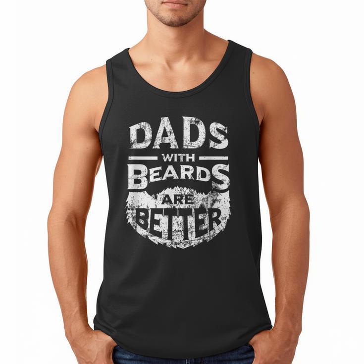 Dads With Beards Are Better Distressed Men Tank Top