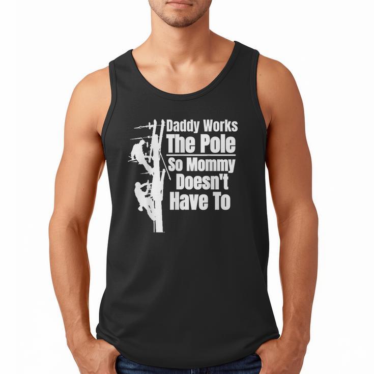 Dads Electrical Lineman Gear Husband & Lineman Wife Men Tank Top