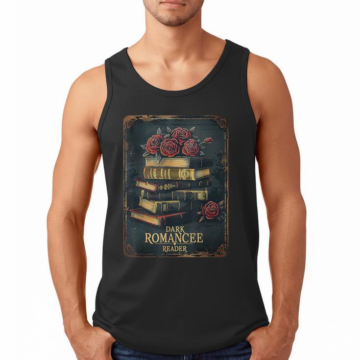 Dark Romance Reader Vintage Floral Book Lover Men Tank Top