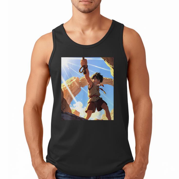 David And Goliath Bible Book Samuel King David Anime Manga Men Tank Top