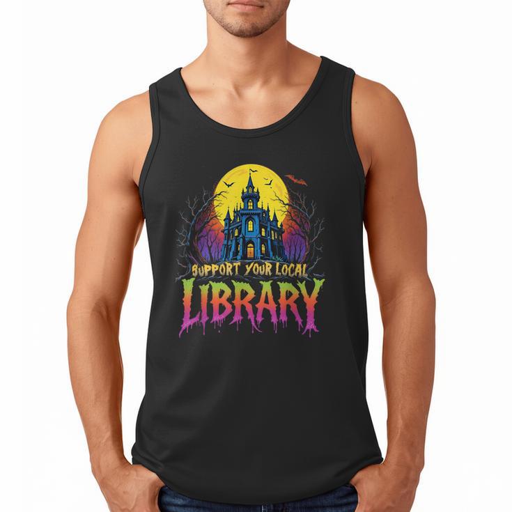 Death Gothic Support Your Local Library Lovers Book Men Tank Top