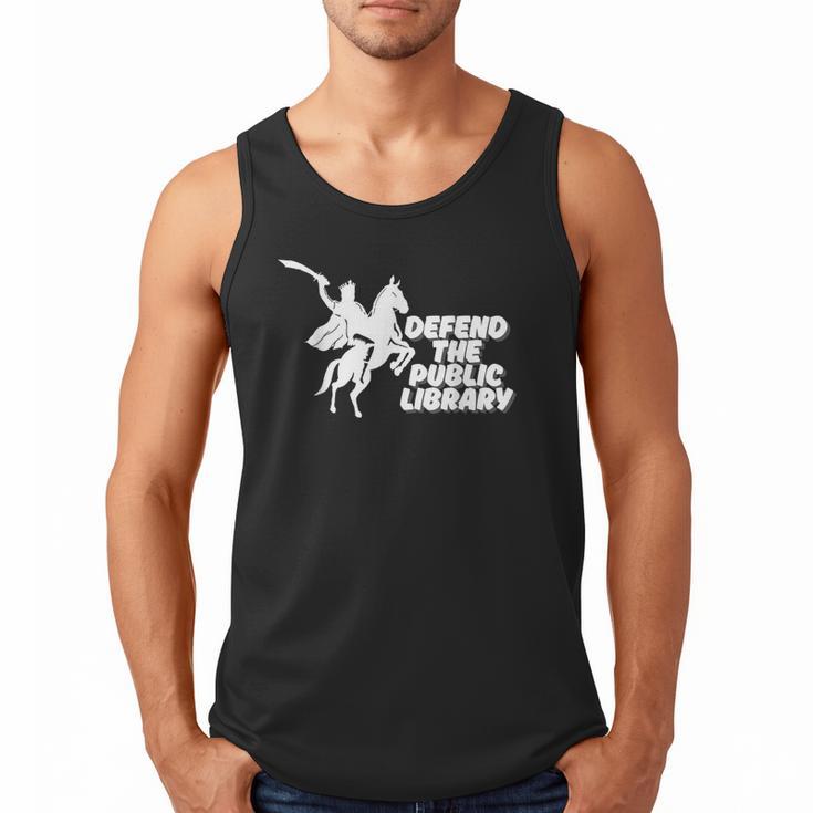 Defend Public Library Support Local Library Book Lover Men Tank Top