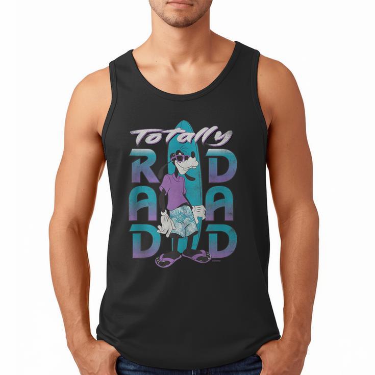 Disney Goofy Totally Rad Dad Father’s Day Surfing Distressed Men Tank Top