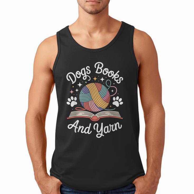 Dogs Books And Yarn Knitter Knitting Men Tank Top