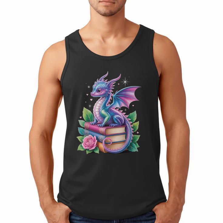 Dragon Book Fantasy Reading Men Tank Top