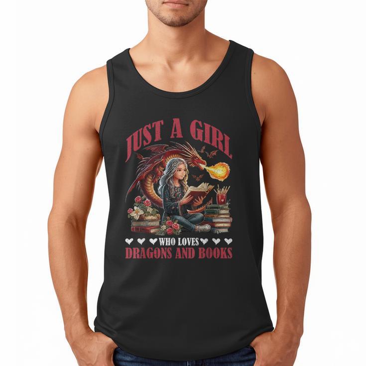 Dragon Just A Girl Who Loves Dragons And Books Men Tank Top
