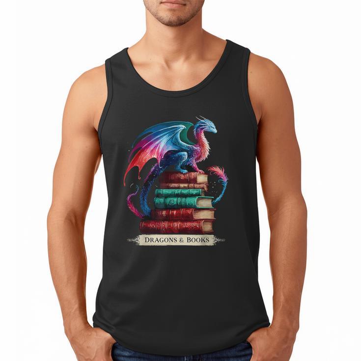 Dragons And Books Dragonworm Book Lover Reading Men Tank Top