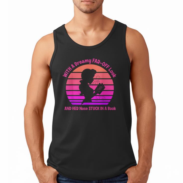 With A Dreamy Far-Off Look And Her Nose Stuck In A Book Men Tank Top