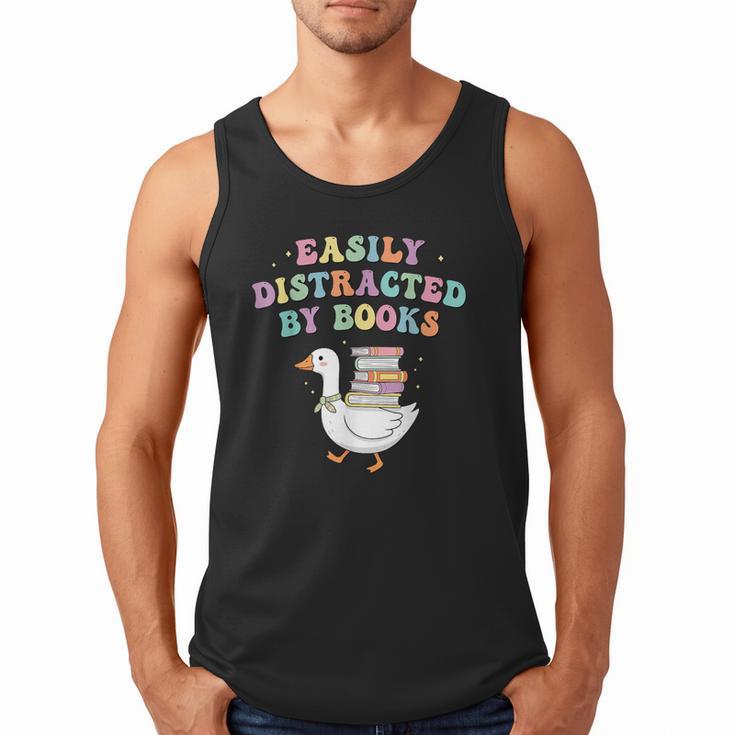 Easily Distracted By Books Silly-Goose Bookish Library Read Men Tank Top