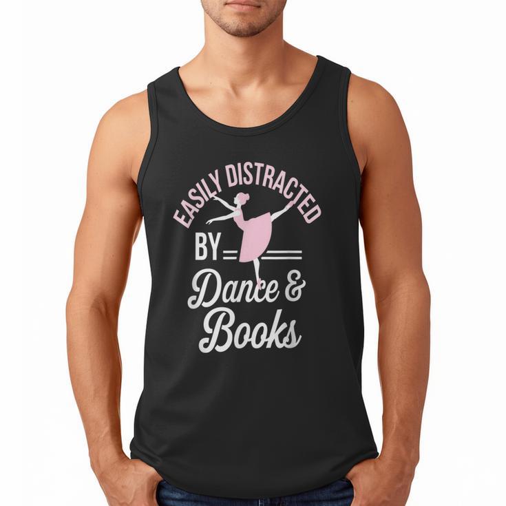 Easily Distracted By Dance And Books Ballet Fun Men Tank Top