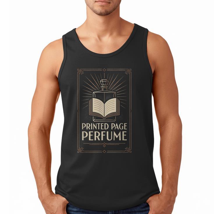Printed Page Perfume Book Lover Saying Men Tank Top