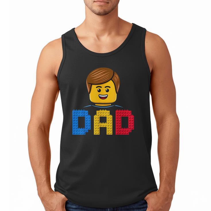 Family Dad Master Builder Building Bricks Blocks Fathers Day Men Tank Top