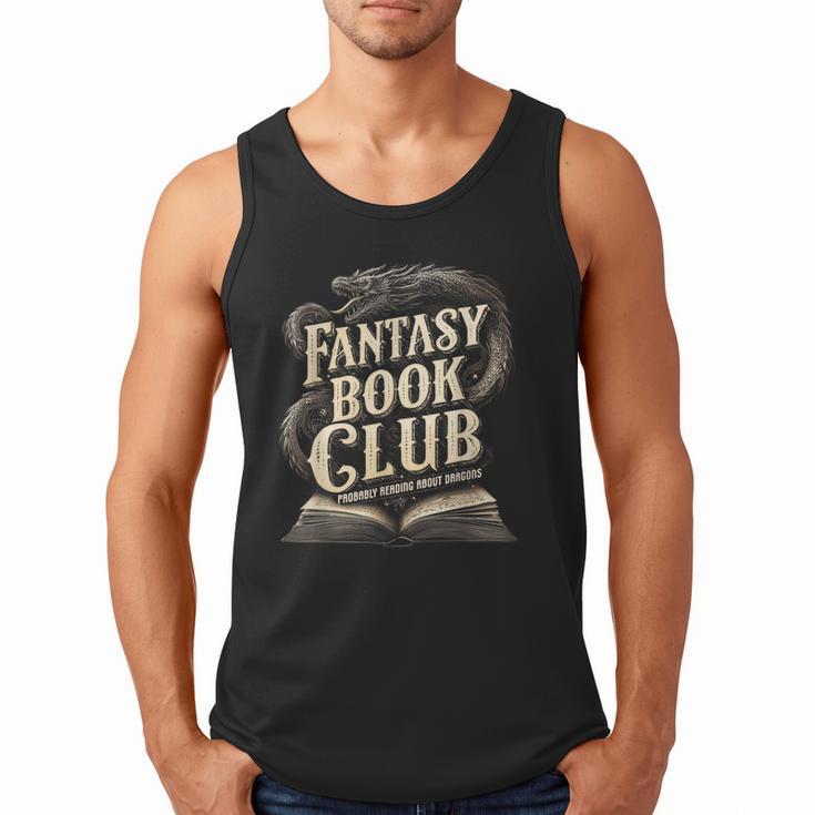 Fantasy Book Club Dragons For Women Men Or Kids Reading Men Tank Top