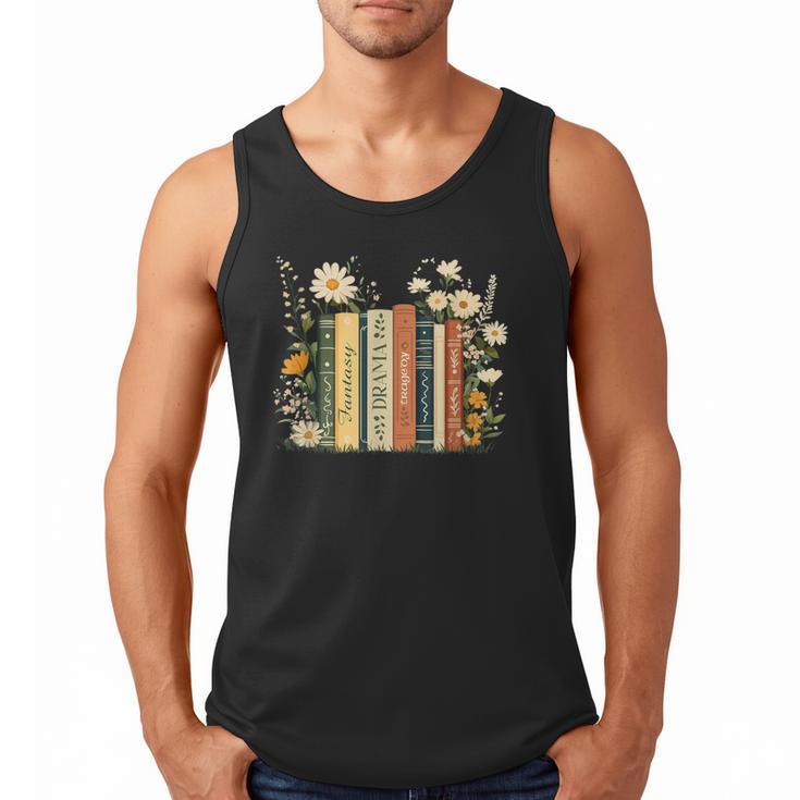 Fantasy Drama Tragedy Book Floral Subtle Men Tank Top