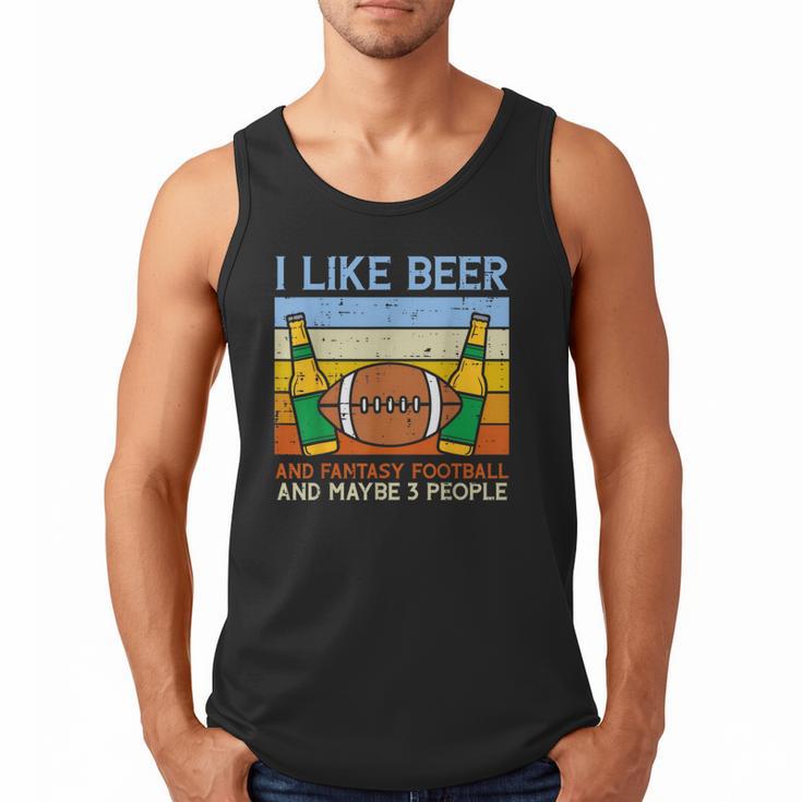 I Like Fantasy Football 3 People Draft Party Dad Men Men Tank Top