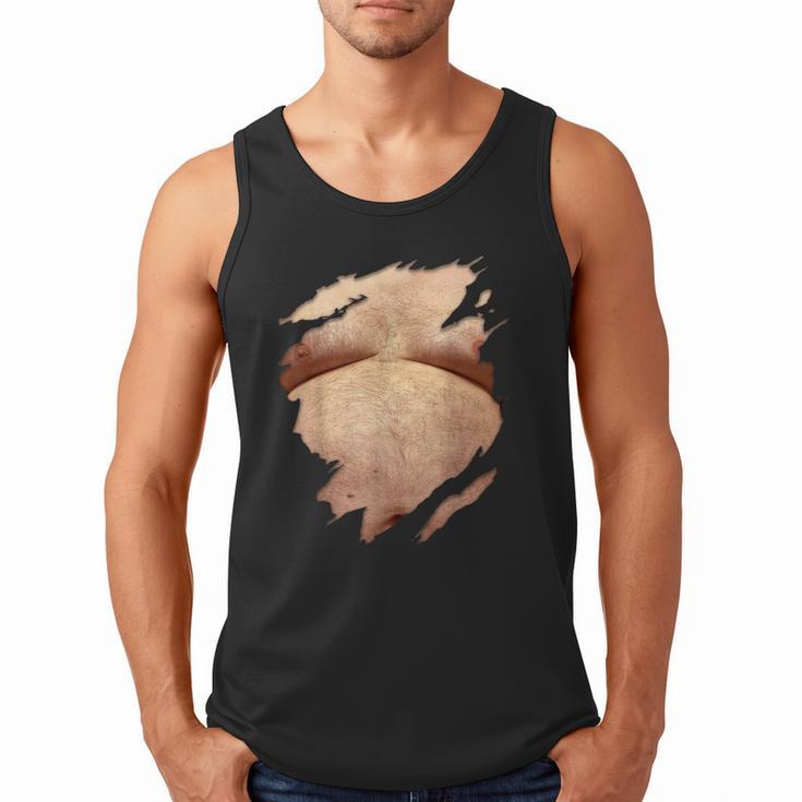 Fat Hairy Guy Big Stomach & Man Boobs Fat Dad BOD Men Tank Top