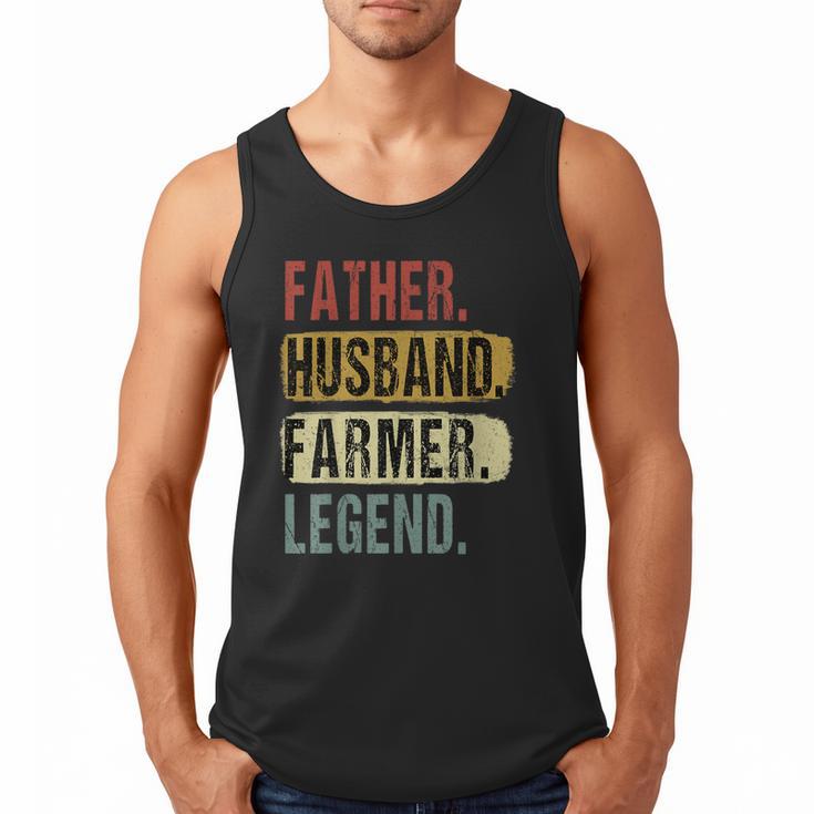 Father Husband Farmer Legend Vintage Dad Father's Day Men Tank Top