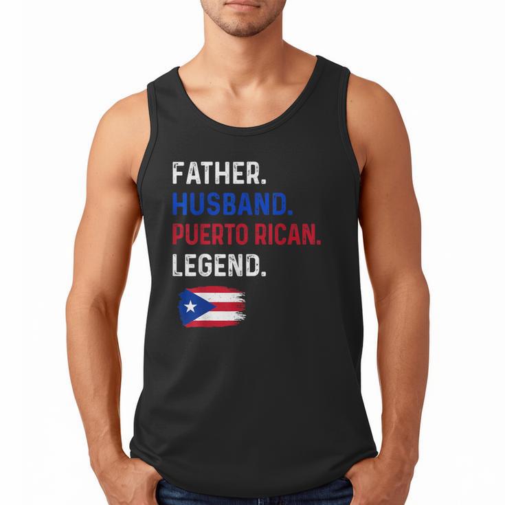 Father Husband Puerto Rican Legend Proud Dad Rico Flag Men Tank Top