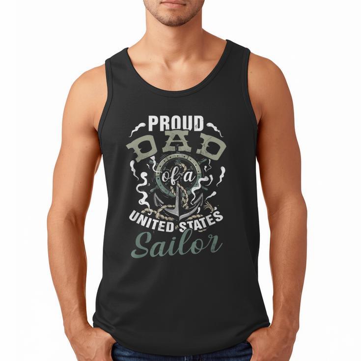 Fathers Day Proud Dad Of A United States Anchor Sailor Men Tank Top