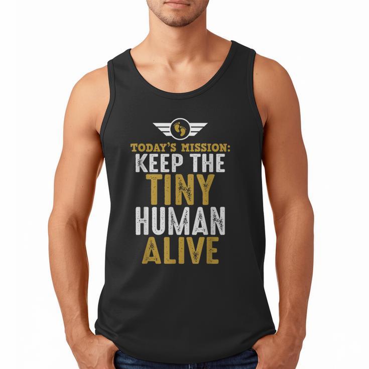 Father's Day By Tee Company New Dad First Time Father Keep Tiny Human Alive Adult Classic Fit Short Sleeve Men Tank Top