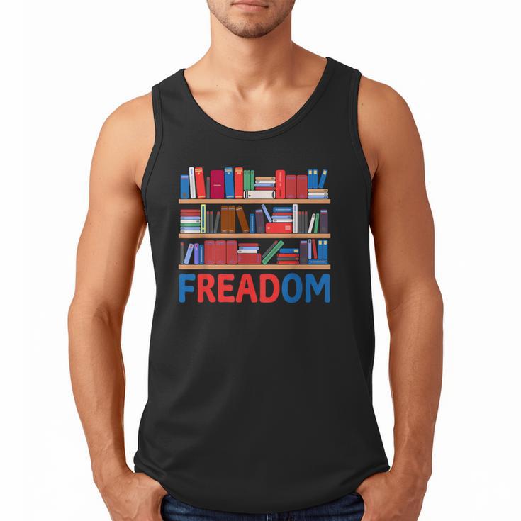 Freadom To Read Book Lover Reading Freedom Men Tank Top
