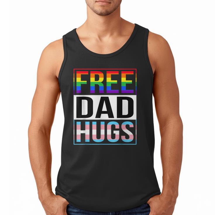 Free Dad Hugs LGBT Gay Pride Month Transgender Rainbow Flag Men Tank Top