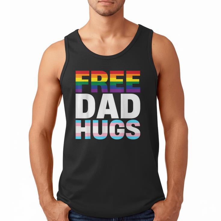Free Dad Hugs Pride Flag Month LGBTQ Transgender Support Men Tank Top