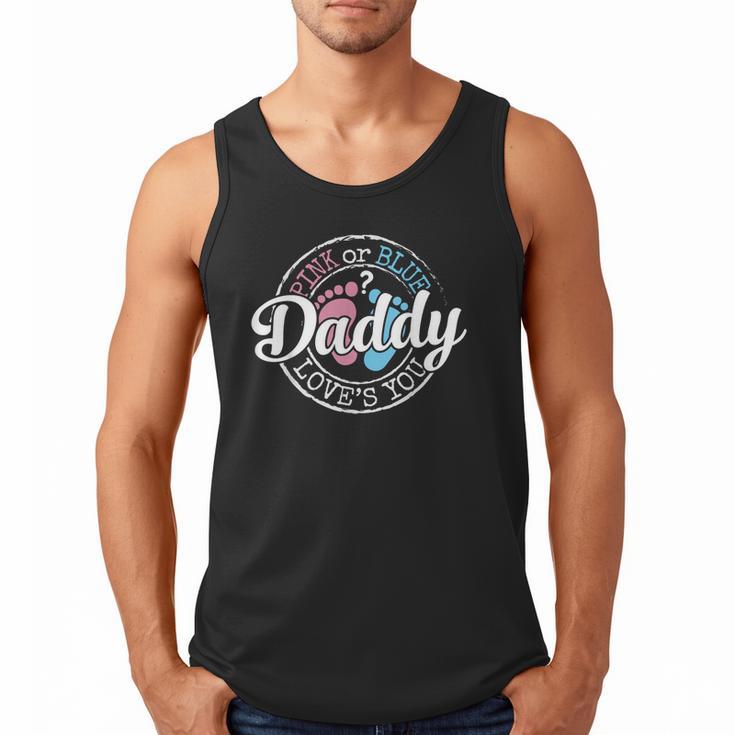 Gender Reveal Dad Daddy To Be Pink Or Blue Baby Shower Men Tank Top