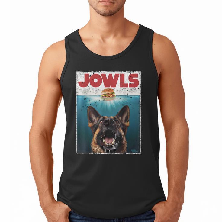 German Shepherd Jowls Hamburger GSG Dog Mom Dog Dad Men Tank Top