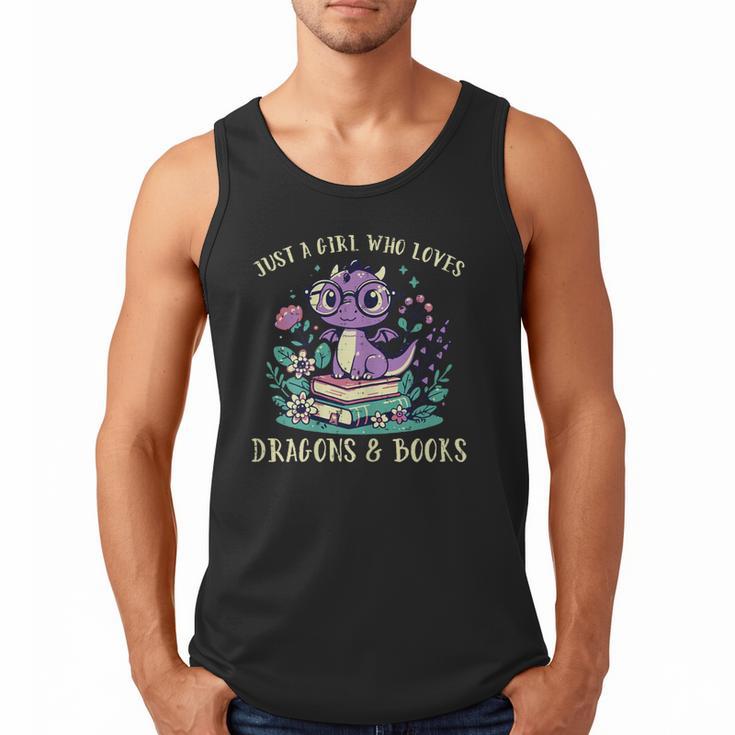 Girls Loves Dragon Books Fantasy Girls Kids Toddler Women Men Tank Top