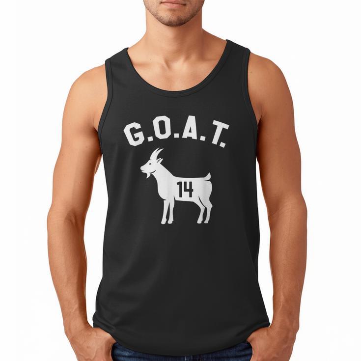GOAT Number 14 Greatest Of All Time Dad Joke Men Tank Top