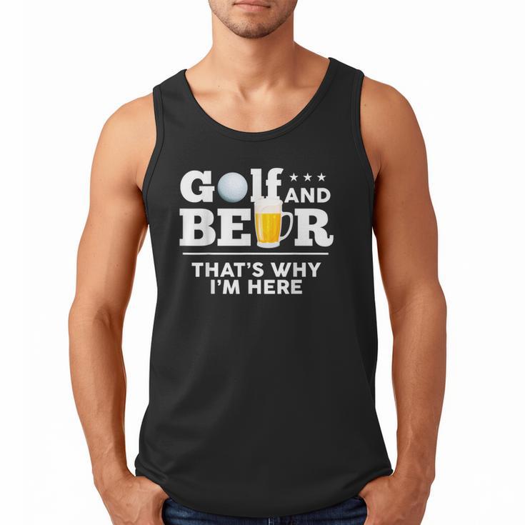 Golf And Beer Joke Dad Fathers Day Drinking Birthday Small Men Tank Top