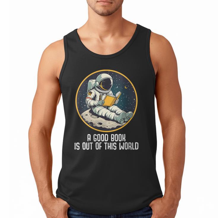 Good Book Is Out Of This World Space Reading Lover Men Tank Top