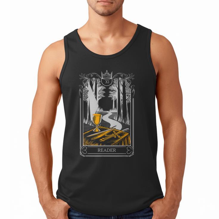 Gothic Book Lover Skeleton Men Tank Top