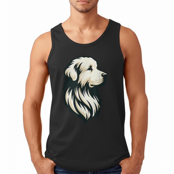 Great Pyrenees Pyr Minimalist Simple Dog Mom Dad Boys Girls Men Tank Top