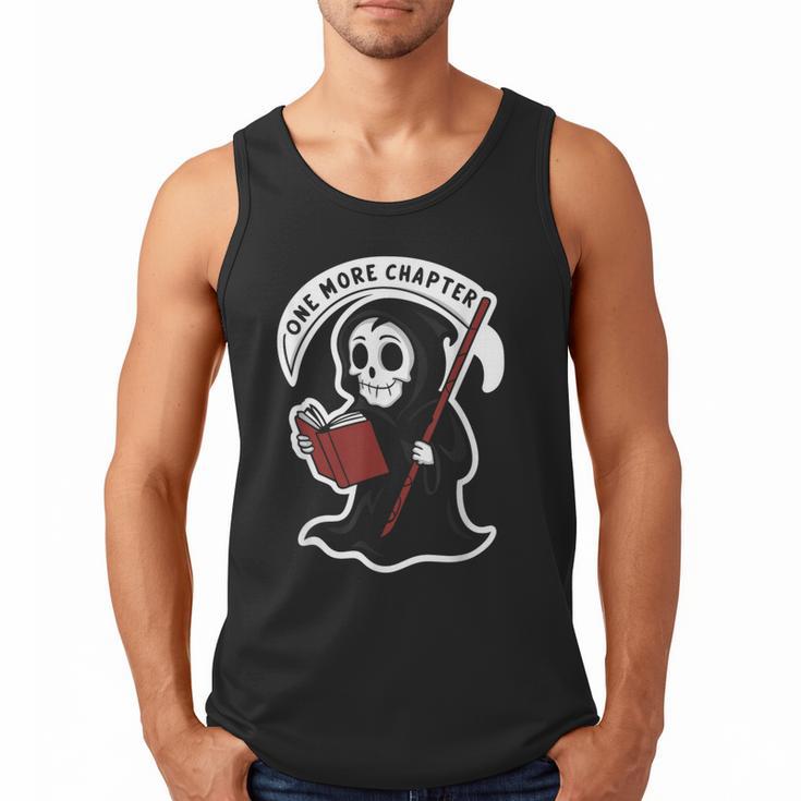 Grim Reaper Bookworm Cute Book Reading Halloween Men Tank Top Grim Reaper Bookworm Cute Book Reading Halloween Men Tank Top