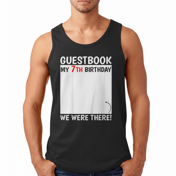 Guestbook 7th Birthday 7 Year Old Born 2018 Bday Men Tank Top