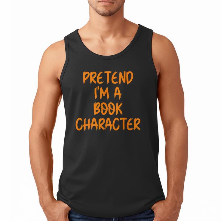 Halloween Pretend I'm Book Character Costume Lazy Adult Kids Men Tank Top