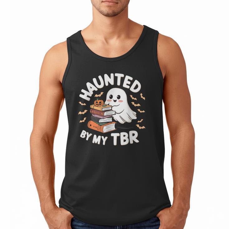 Haunted By My TBR Cute Ghost Book Reading Teacher Halloween Men Tank Top