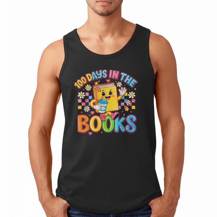 HUGvyn Preppy 100 Days In The Books Teacher Reading Coffee Men Tank Top